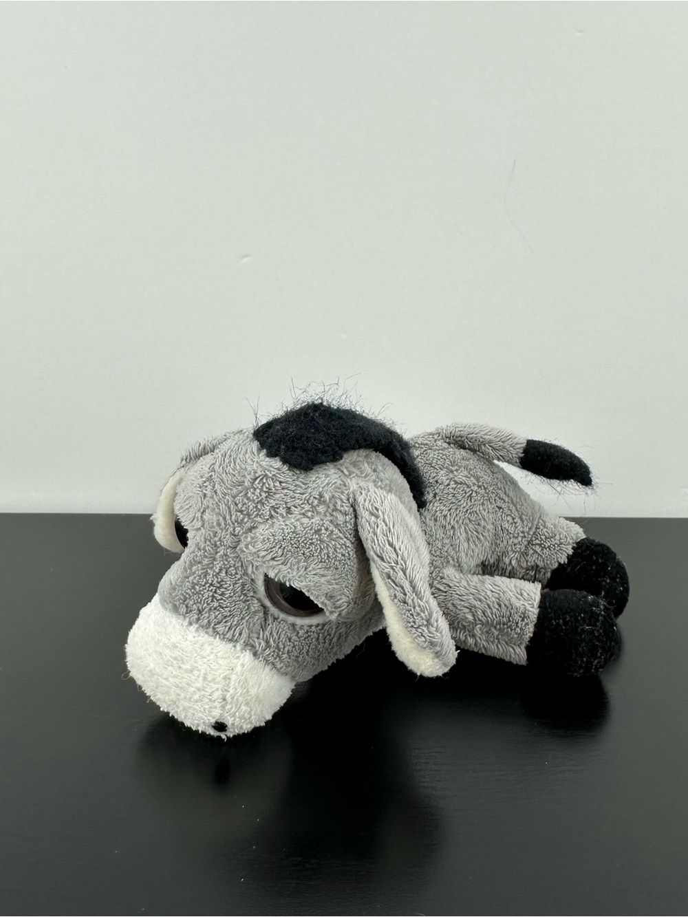 Russ Berrie Rare Lil Peepers Gray Black Blossom Donkey 5” Big Brown Eyes Plush